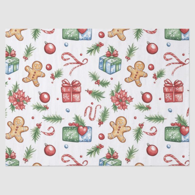 Niedlicher Weihnachtsmann Seidenpapier (Vorderseite)