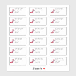 Niedlicher Weihnachtsmann Strumpf Name und Anschri Aufkleber