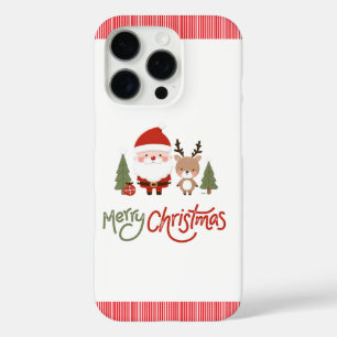 Niedlicher Weihnachtsmann und Reindeer iPhone 16 Pro Hülle