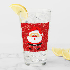 Niedlicher Weihnachtsmann und Schnee Weihnachten Glas