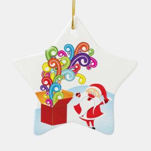Niedlicher Weihnachtsmann und Weihnachtsschmuck de