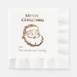 Niedlicher Weihnachtsmann Vater Weihnachts-Gold-Gl Serviette