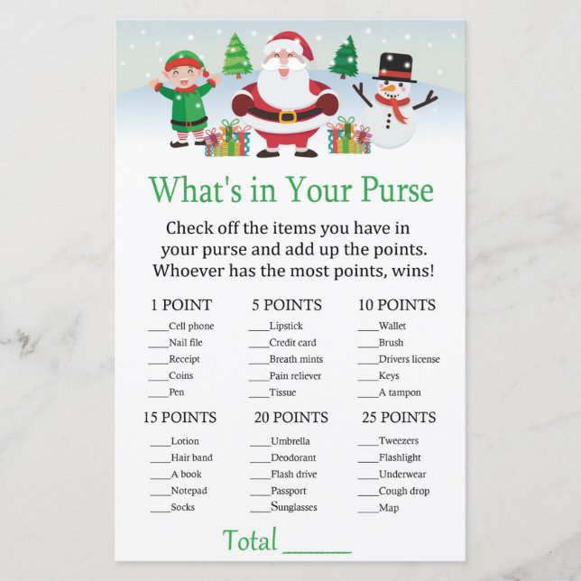 Niedlicher Weihnachtsmann Was ist in deinem Geldbö (Vorderseite)