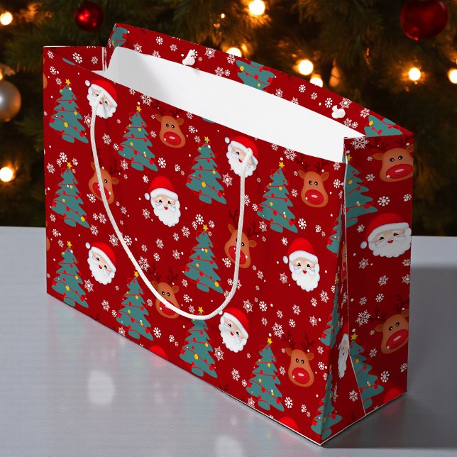 Niedlicher Weihnachtsmann | Weihnachten Große Geschenktüte (Von Creator hochgeladen)