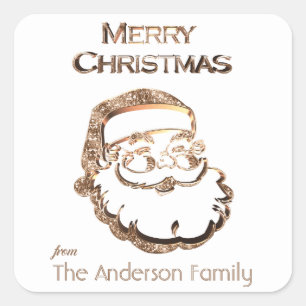 Niedlicher Weihnachtsmann Weihnachten Quadratischer Aufkleber
