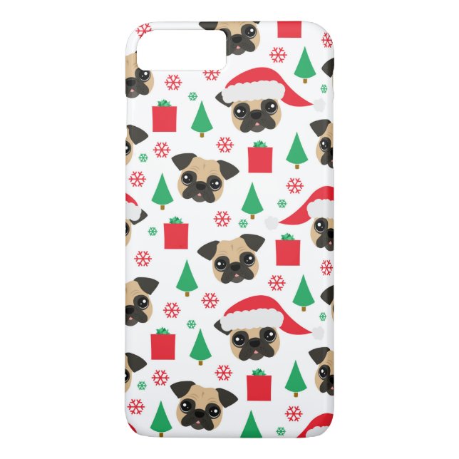 Niedlicher WeihnachtsMops Case-Mate iPhone Hülle (Rückseite)