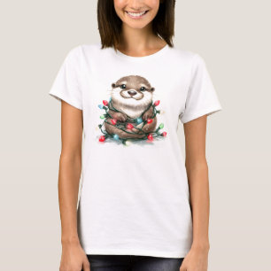 Niedlicher Weihnachtsotter T-Shirt