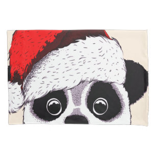 niedlicher Weihnachtspanda Kissenbezug