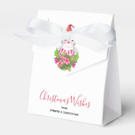 Niedlicher Weihnachtspenguin der Weihnachtsmannmüt Geschenkschachtel