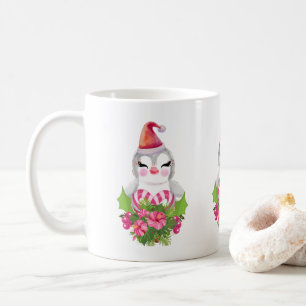 Niedlicher Weihnachtspenguin der Weihnachtsmannmüt Kaffeetasse