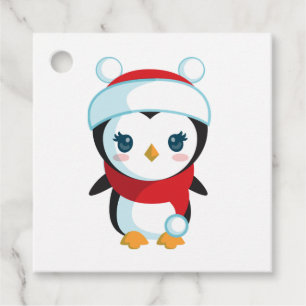 Niedlicher WeihnachtsPenguin Geschenkanhänger