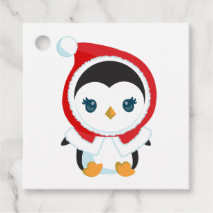 Niedlicher WeihnachtsPenguin Geschenkanhänger