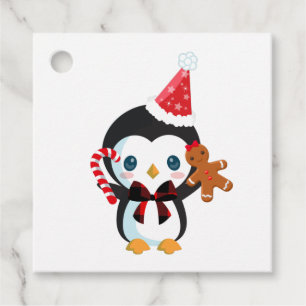 Niedlicher WeihnachtsPenguin Geschenkanhänger