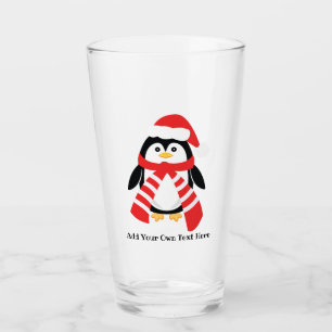 Niedlicher WeihnachtsPenguin Glas