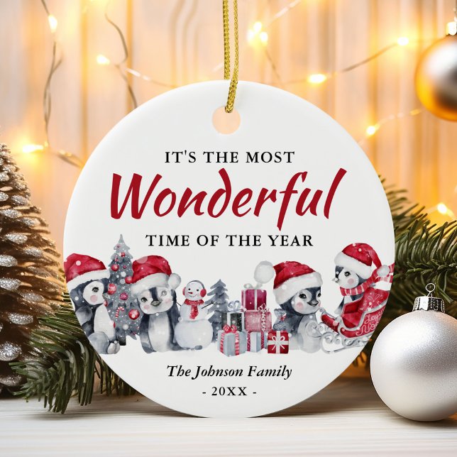 Niedlicher WeihnachtsPenguin Keramik Ornament (Von Creator hochgeladen)