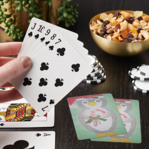 Niedlicher WeihnachtsPenguin Spielkarten
