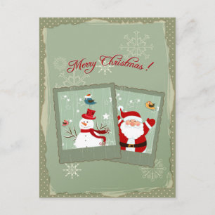 Niedlicher Weihnachtsposcard Feiertagspostkarte