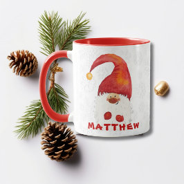 Niedlicher WeihnachtsRed Hat Gnome Personalisiert Tasse