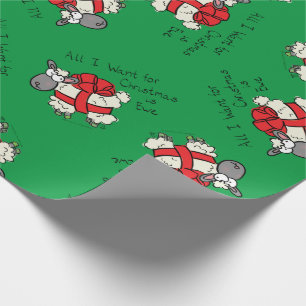 Niedlicher Weihnachtsschlaf Cartoon Geschenkpapier