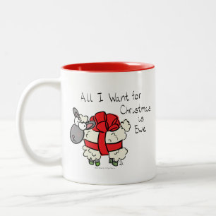 Niedlicher Weihnachtsschlaf Cartoon Zweifarbige Tasse