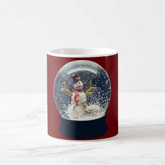 Niedlicher Weihnachtsschnee Globe Glücklicher Wint Kaffeetasse (Mittel)