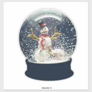 Niedlicher Weihnachtsschnee Globe Happy Winter Sno Aufkleber