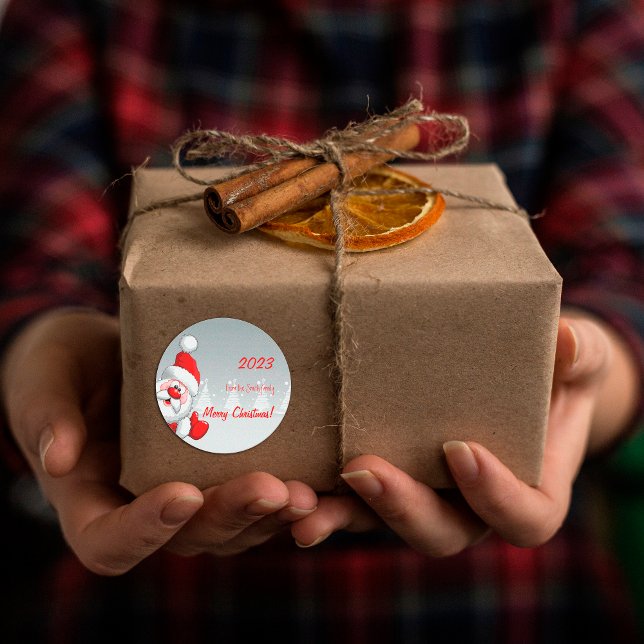 Niedlicher Weihnachtsschnee Runder Aufkleber (Von Creator hochgeladen)