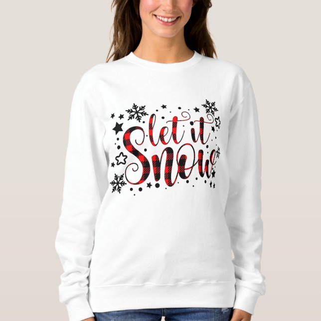 Niedlicher Weihnachtsschnee Weihnachten Weihnachte Sweatshirt (Vorderseite)