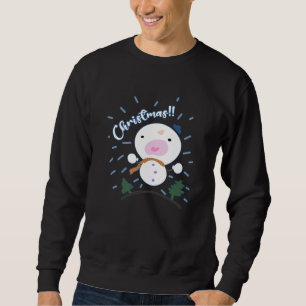 Niedlicher Weihnachtsschneebann Sweatshirt