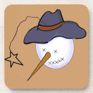 Niedlicher Weihnachtsschneemann Getränkeuntersetzer