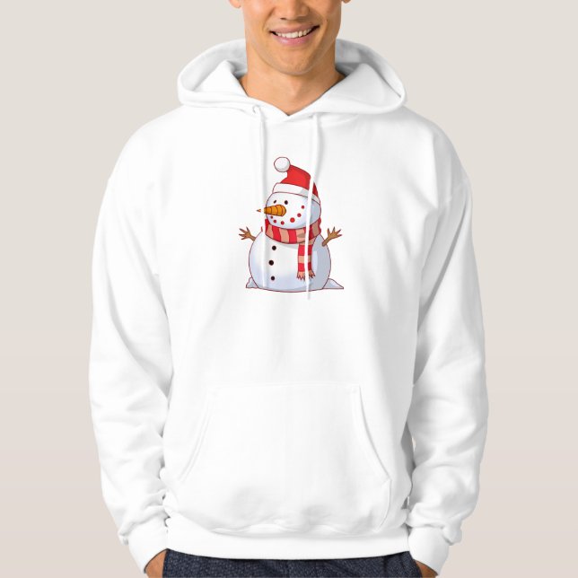 Niedlicher Weihnachtsschneemann Hoodie (Vorderseite)