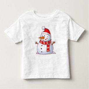 Niedlicher Weihnachtsschneemann Kleinkind T-shirt