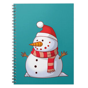 Niedlicher Weihnachtsschneemann Notizblock