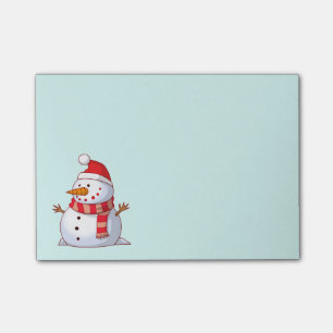 Niedlicher Weihnachtsschneemann Post-it Klebezettel