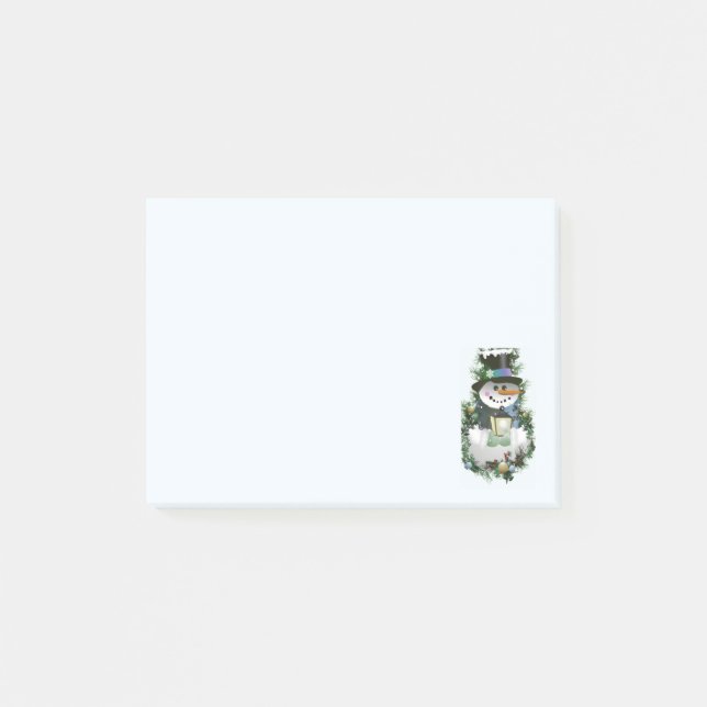 Niedlicher Weihnachtsschneemann Post-it-Notizen Post-it Klebezettel (Vorderseite)