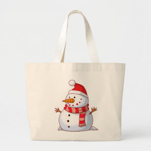 Niedlicher WeihnachtsSnowman Jumbo Stoffbeutel