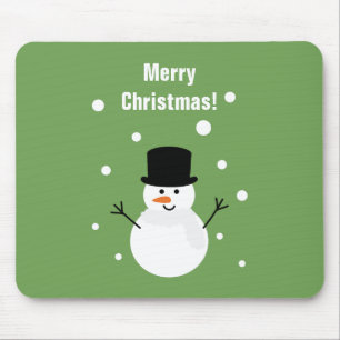 Niedlicher Weihnachtssnowman-Winter-festlicher Mousepad