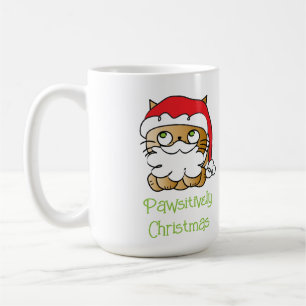 Niedlicher Weihnachtsurlaub Cartoon Katze Funny Sp Kaffeetasse