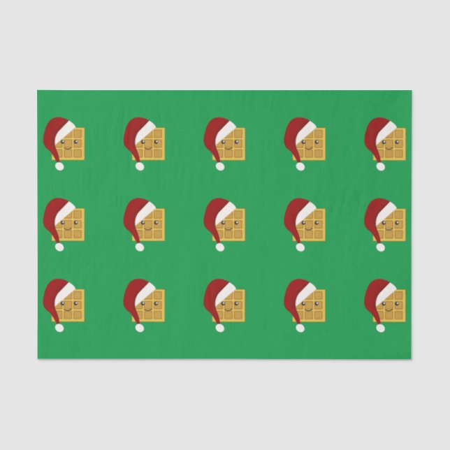 Niedlicher WeihnachtsWaffel Seidenpapier (Vorderseite)
