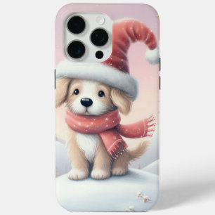 Niedlicher Weihnachtswelpen in der Weihnachtsmannm Case-Mate iPhone Hülle