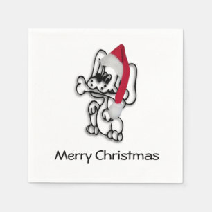 Niedlicher Weihnachtswelpen Serviette
