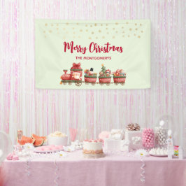 Niedlicher Weihnachtszug mit Spielzeug Xmas Banner