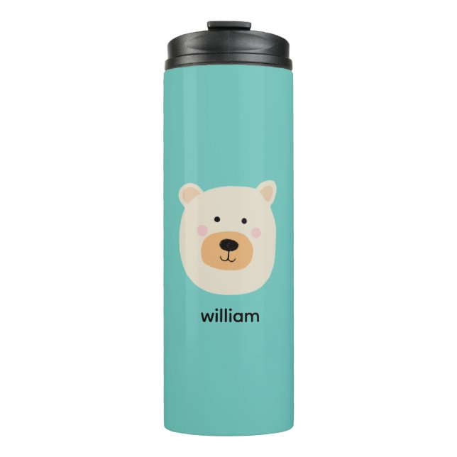 Niedlicher Weißbär Thermosbecher (Vorderseite)