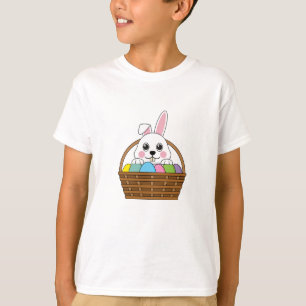 Niedlicher Weißer Bunny farbenfroher Ostern Ei Hun T-Shirt