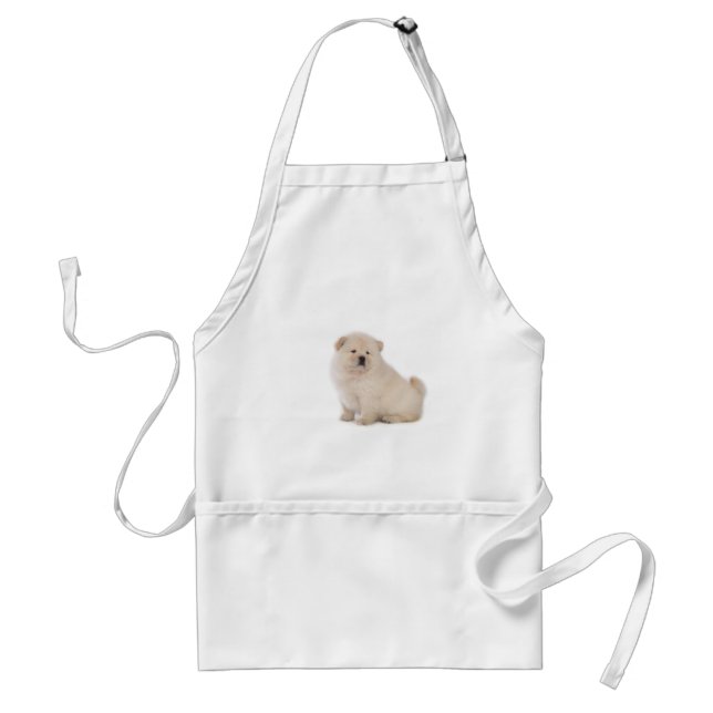 niedlicher weißer Chow-Chow Chow-Chow Schürze (Vorne)