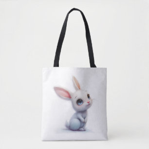 Niedlicher Weißer Hase mit blauen Augen