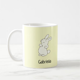 Niedlicher weißer Hengst personalisierter Name gel Kaffeetasse