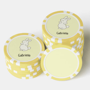 Niedlicher weißer Hengst personalisierter Name gel Pokerchips