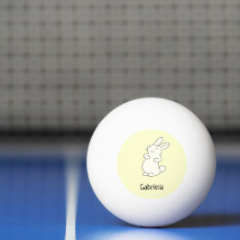 Niedlicher weißer Hengst personalisierter Name gel Tischtennisball
