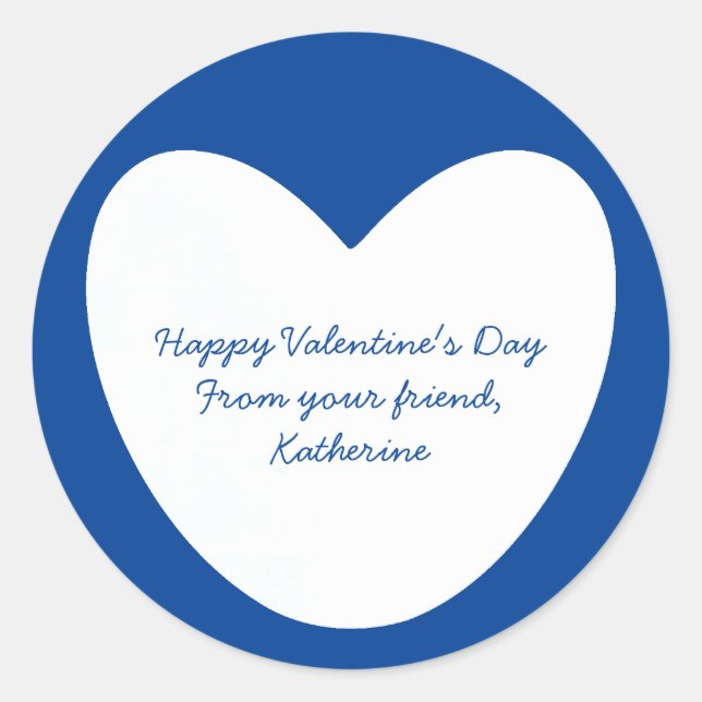 Niedlicher weißer Herzkloster Valentinstag Runder Aufkleber (Vorderseite)